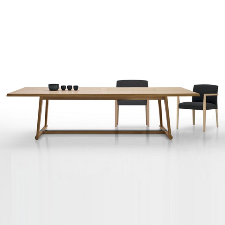 Contemporary Solid Wood Dining Table Rectangle Table with Trestle Base Clearhalo ' dining_table' 'Dining Tables & Seating' 'Dining Tables' 'furn' 'furn_dining_table' 'Furniture' 'furniture_dining_table' 'Kitchen & Dining Furniture' 'kitchen&dining_furn' 'kitchen' 'kitchen_dining_table' 1200x1200_f89b7025-5561-4ded-8c87-914fb979d66e