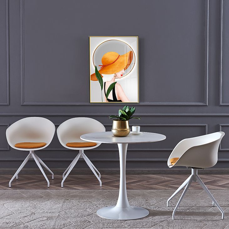 Round Sintered Stone White Dining Table Minimalist Tulip Base Table for Dining Room Clearhalo ' dining_table' 'Dining Tables & Seating' 'Dining Tables' 'furn' 'furn_dining_table' 'Furniture' 'furniture_dining_table' 'Kitchen & Dining Furniture' 'kitchen&dining_furn' 'kitchen' 'kitchen_dining_table' 1200x1200_f89c4f32-9539-450f-b834-2955ab9d0164