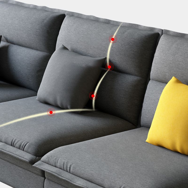 Sezione contemporanea con braccia top a cuscino per 4 persone divano stazionario