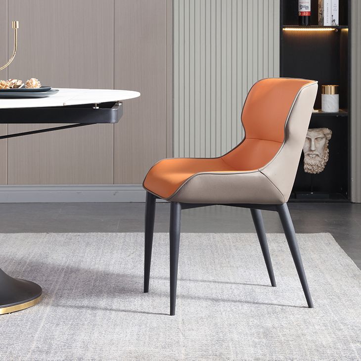 Minimalist Style Leather Dining Arm Chairs Wingback Dining Chairs (Set of 2) Clearhalo ' kitchen&dining_furn' 'Dining Chairs' 'Dining Tables & Seating' 'dining_chair' 'furn' 'furn_dining_chair' 'Furniture' 'furniture_dining_chair' 'Kitchen & Dining Furniture' 'kitchen' 1200x1200_f89cab59-bc2d-4c03-9e8a-02eb1e870001