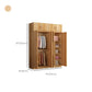 Freestanding Wood Frame Wardrobe Armoire Multifunctional Wardrobe with Soft Close Doors