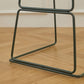 Scandinavian Low Back Bar Stool Plastic Stool with Metal Base