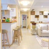 Modern Armless Backrest Counter Stool Wood Living Room Bar Stool with Cushion and Pedal Clearhalo 'Bar Furniture' 'Bar Stools' 'bar_stools' 'furn' 'furn_bar_stools' 'furniture_bar_stools' 'Kitchen & Dining Furniture' 'kitchen&dining_furn' 'kitchen' 'kitchen_furn' Furniture' 1200x1200_f89f0d4c-e841-46c4-ab62-432cea0c74f0