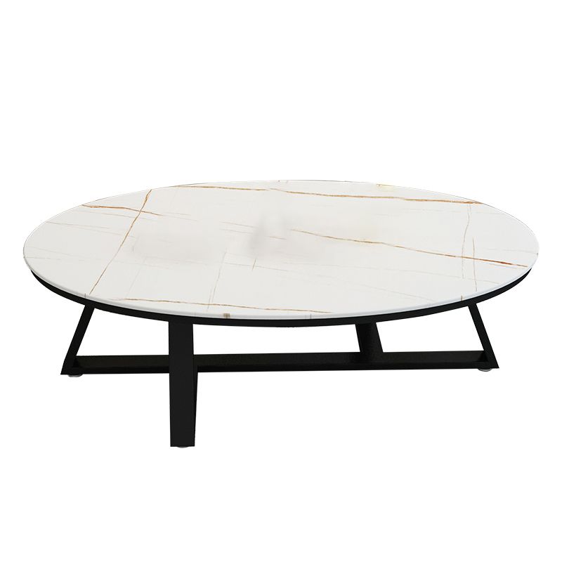 Glam ovale leistenen salontafel, 47 cm hoge cocktailtafel met ijzeren kruispoten