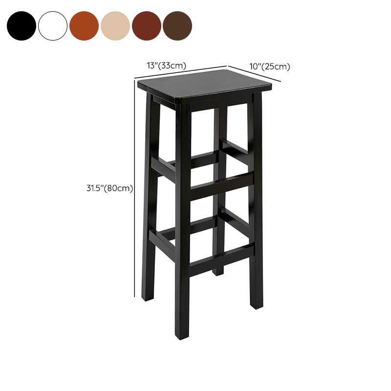 Solid Wood Bar Stool Counter Armless Backless Stool for Living Room Clearhalo 'Bar Furniture' 'Bar Stools' 'bar_stools' 'furn' 'furn_bar_stools' 'Furniture' 'Kitchen & Dining Furniture' 1200x1200_f8a29ccf-5153-447c-9200-edde79a9ef79