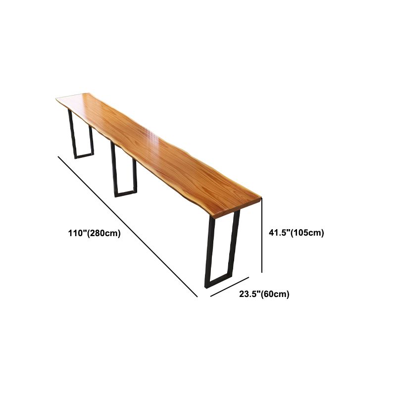 Industrial Style Solid Wood Bar Table Rectangle Bar Dining Table for Indoor Clearhalo 'Bar Furniture' 'Bar Tables' 'bar_tables' 'furn' 'furn_bar_tables' 'Furniture' 'Kitchen & Dining Furniture' 1200x1200_f8a3948f-3bf4-4af1-a5c2-254d3b143543