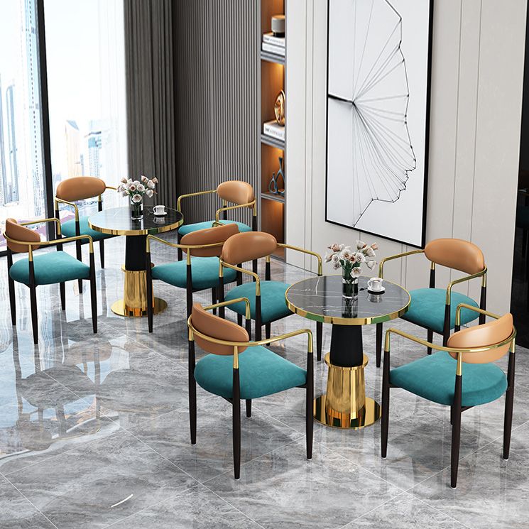Glam 1/4/5 Pieces Dining Set Gold Base and Stone Top Table Kitchen Set for Dining Room Clearhalo 'Dining Room Sets' 'Dining Tables & Seating' 'dining_room_set' 'furn' 'furn_dining_room_set' 'Furniture' 'furniture_dining_room_set' 'Kitchen & Dining Furniture' 'kitchen&dining_furn' 'kitchen' 1200x1200_f8a3ad40-603f-4565-8906-799604e9dd94