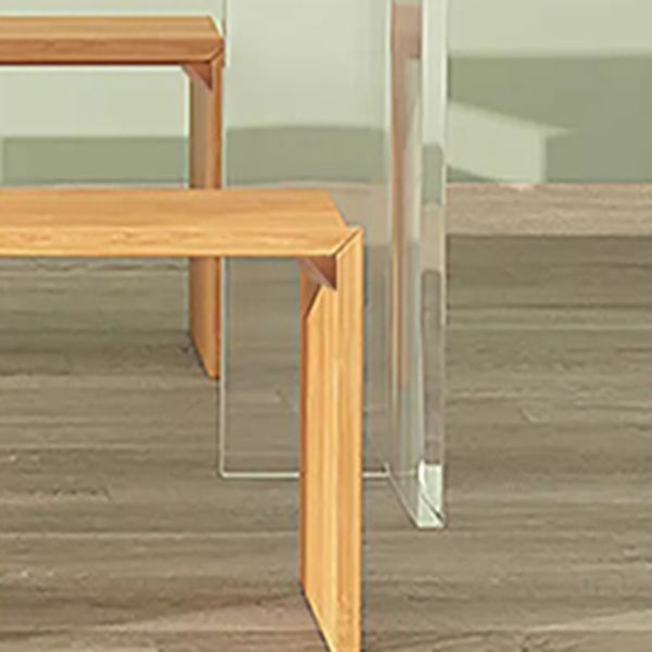 モダンな長方形のウッドダイニングテーブル1/2/5ピースダイニングルーム用ダイニングセット