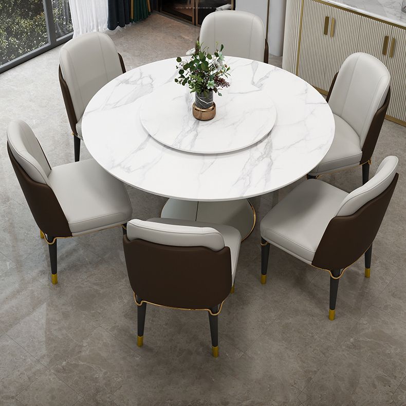 Modern Style Round Table Set 1/4/7 Pieces Dining Set for Home Use