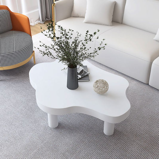 Scandinavian Wooden Coffee Table Free form 3 Legs Coffee Table Set for Bedroom