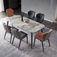 Industrial Style Home Sintered Stone Dining Table 4 Legs Carbon Steel Base Rectangle Table Clearhalo ' dining_table' 'Dining Tables & Seating' 'Dining Tables' 'furn' 'furn_dining_table' 'Furniture' 'furniture_dining_table' 'Kitchen & Dining Furniture' 'kitchen&dining_furn' 'kitchen' 'kitchen_dining_table' 1200x1200_f8a44f5d-fad1-40fb-8a65-7b7210dd02c3