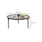 Contemporary Round Glass to Table with 3 Iron Legs Coffee Cocktail Table Clearhalo 'Coffee & Accent Tables' 'Coffee Tables' 'coffee_tables' 'furn' 'furn_coffee_tables' 'Furniture' 'Living Room Furniture' 1200x1200_f8a46bef-2758-4ce9-8c3d-ccafeedb1d17