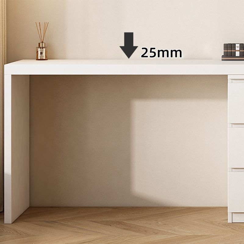 Moderno con cassetto camera da letto in legno bianco con tavolo da toeletta a specchio di feci