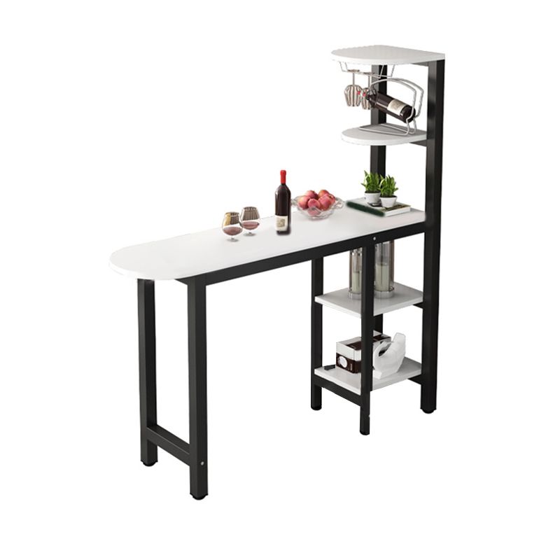 Set da pranzo da pub 1/2 pezzo, tavolo da bar in stile glam con sgabello in metallo