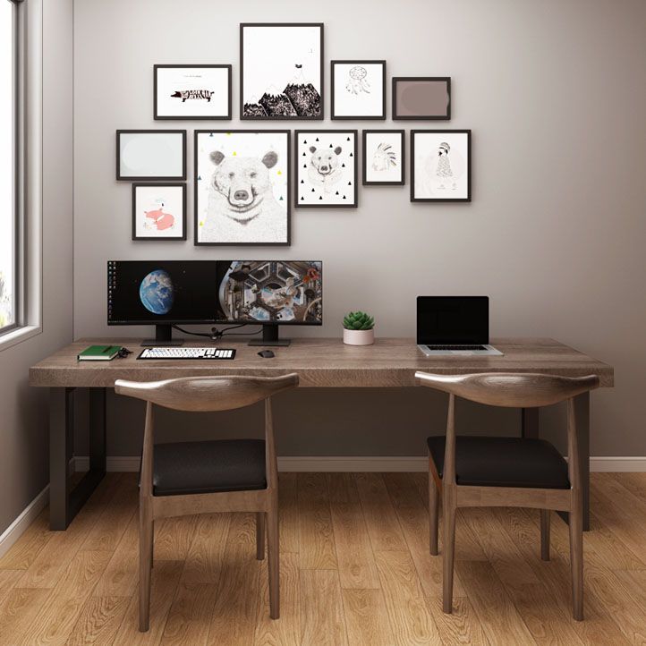 Industrial Style Office Desk Home Rectangular Wooden Desk for Home Clearhalo 'furn' 'furn_office_desk' 'Furniture' 'furniture_office_desk' 'Office Desks' 'Office Furniture' 'office_desk' 1200x1200_f8a6d2fc-6cdd-4328-aebe-50d45628a9d1