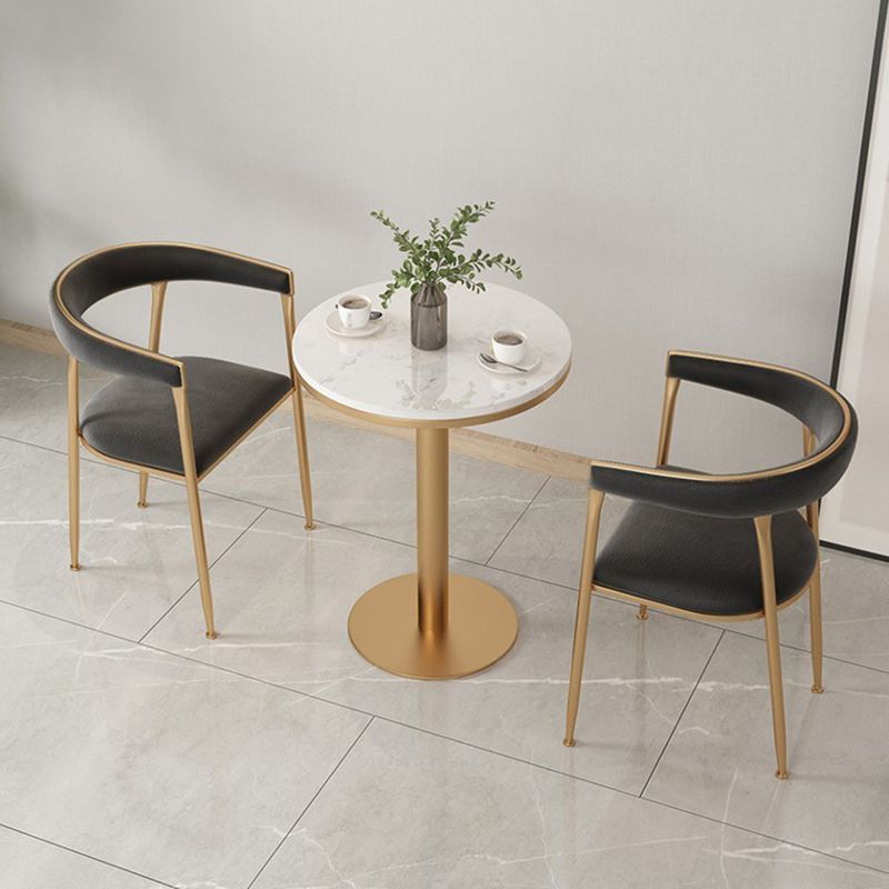 Glam Style Upholstered Dining Chair Open Back Dining Arm Chair Clearhalo 'Dining Chairs' 'Dining Tables & Seating' 'dining_chair' 'furn' 'furn_dining_chair' 'Furniture' 'furniture_dining_chair' 'Kitchen & Dining Furniture' 1200x1200_f8a78b69-3e8a-4c9b-962c-c86e56051621
