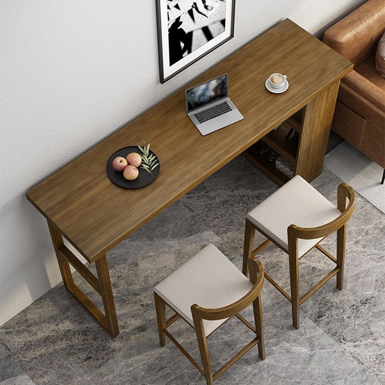 Rectangle Wood Bar Dining Table Contemporary Bar Table with Sled Base Clearhalo 'Bar Furniture' 'Bar Tables' 'bar_tables' 'furn' 'furn_bar_tables' 'Furniture' 'furniture_bar_tables' 'Kitchen & Dining Furniture' 1200x1200_f8a885f3-d7bb-433d-b8d3-3751c0172635