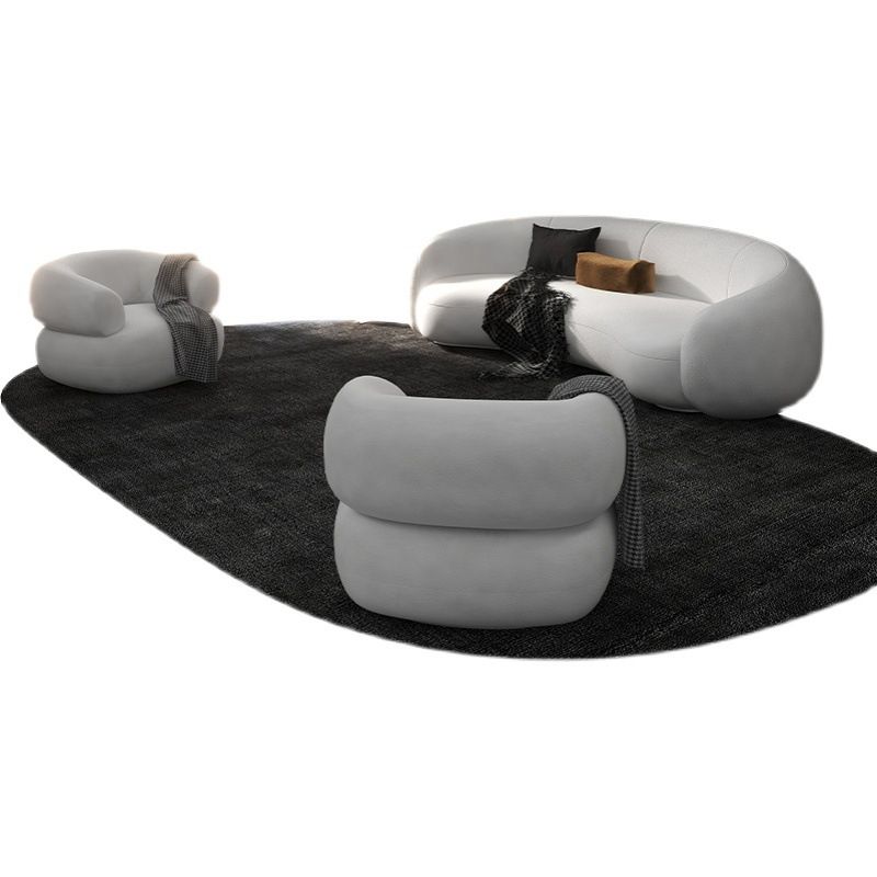 Sedute contemporanee con posti a sedere curvi a sedere inclinate di divano per soggiorno