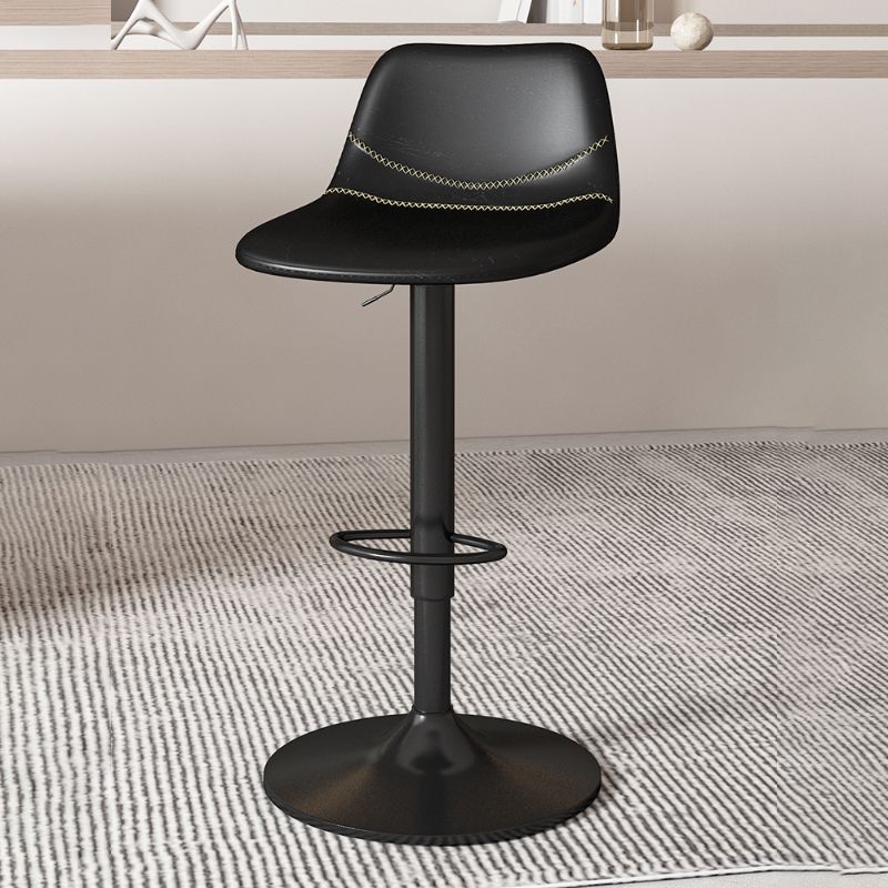 Zeitgenössische verstellbare Höhe drehbar armloser Stuhl mit Metallbasis