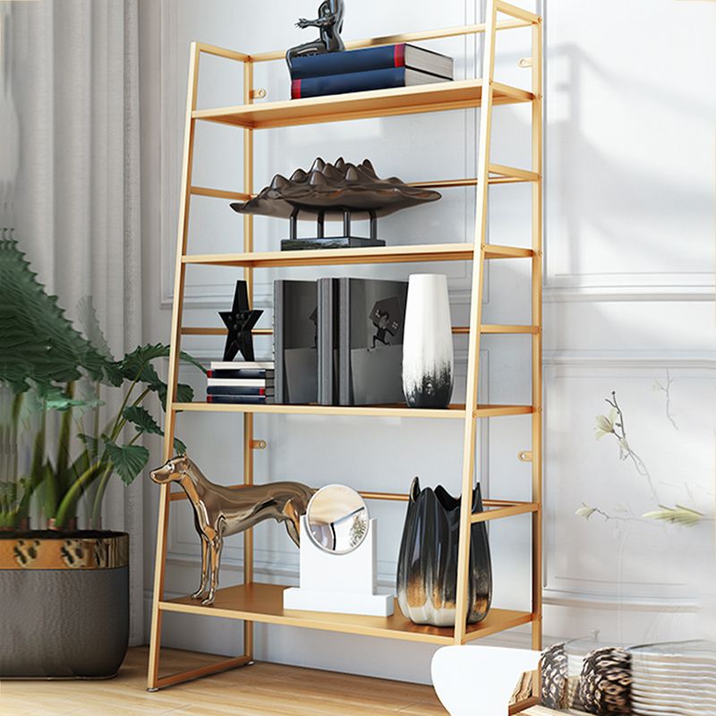 Modern Bookshelf Ladder Metal Open Back Shelf Bookcase with Shelves for Living Room Clearhalo 'Bookcases' 'furn' 'furn_bookcases' 'Furniture' 'Office Furniture' 1200x1200_f8ab03eb-5bdc-465a-abe5-ed5651b5f80b