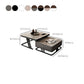 Modern Round Glass / Slate Cocktail Table Steel Frame Coffee Table with Drawer