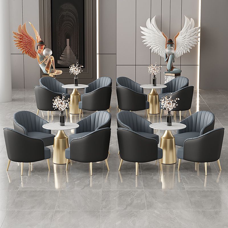 Glam 1/3/5 Pieces Dining Room Set Sintered Stone Dining Table Clearhalo 'Dining Room Sets' 'Dining Tables & Seating' 'dining_room_set' 'furn' 'furn_dining_room_set' 'Furniture' 'furniture_dining_room_set' 'Kitchen & Dining Furniture' 1200x1200_f8adcb5d-aa9f-4873-b58a-6592ab1631dc