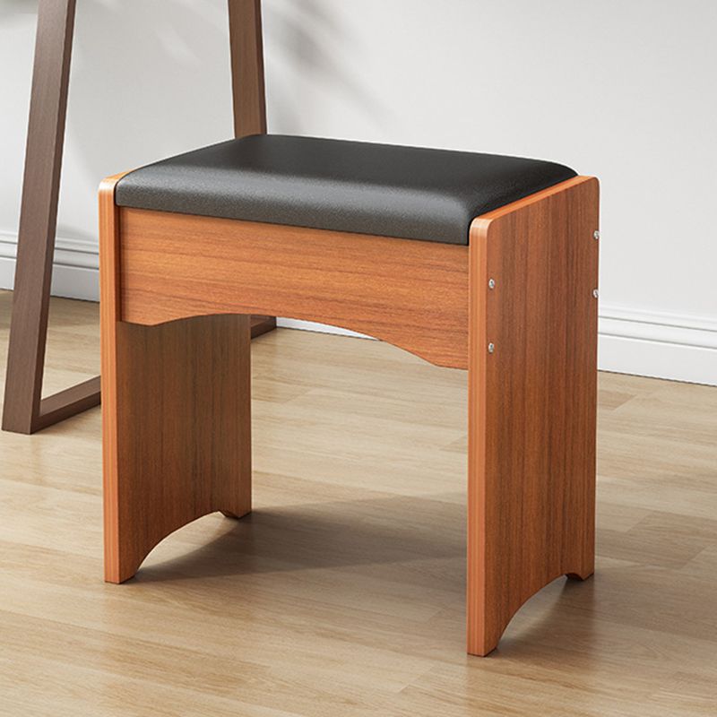 Rectángulo otomano moderno de mediados de siglo de cuero de cuero puro en color otomano resistente al agua