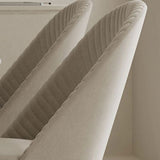 モダンなダイニングセット1/5 PCS布張りの椅子付き大理石のダイニングテーブル