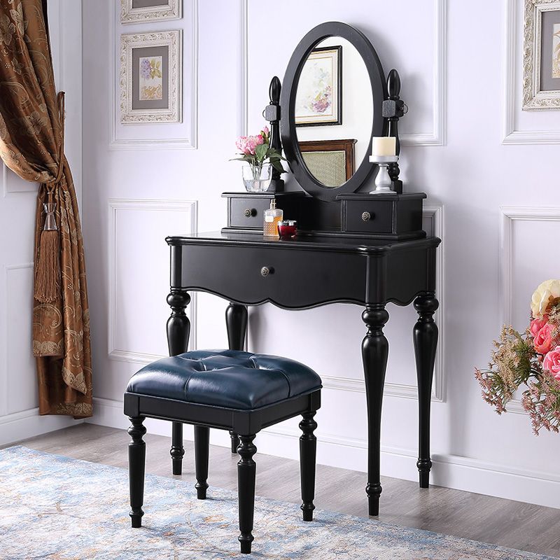 15,74 "set di vanità di betulla larga con vanità per il trucco delle feci con cassetto e specchio