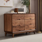 Mid-Century Modern Chest with Drawers and Straight Legs in Solid Wood Clearhalo 'Cabinets & Chests' 'cabinets_chests' 'furn' 'furn_cabinets_chests' 'Furniture' 'Living Room Furniture' 1200x1200_f8b1ef58-4e66-4d3c-b52a-28fedd97c18c