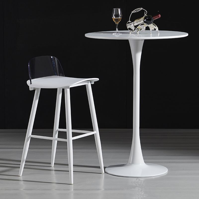 Contemporary Bar-stool Plastic Counter Bar Stool with Plastic Legs