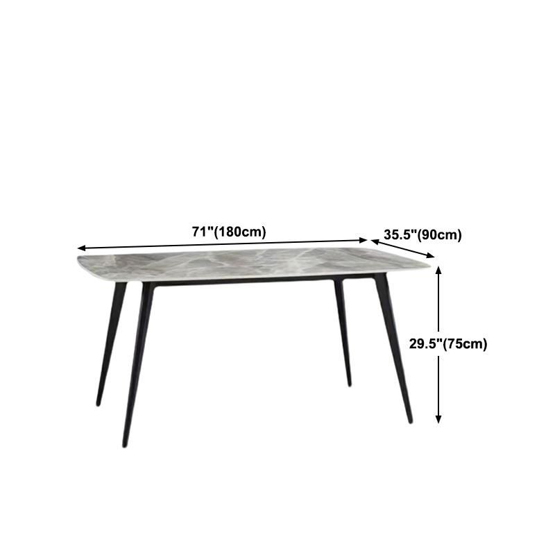 Modern 1/2/5/7 Pieces Dining Table Set with Sintered Stone Top Gery Rectangle Dinette Set Clearhalo 'Dining Room Sets' 'Dining Tables & Seating' 'dining_room_set' 'furn' 'furn_dining_room_set' 'Furniture' 'furniture_dining_room_set' 'Kitchen & Dining Furniture' 'kitchen&dining_furn' 'kitchen' 1200x1200_f8b512f3-6823-468c-9a86-a6b70d77fa97