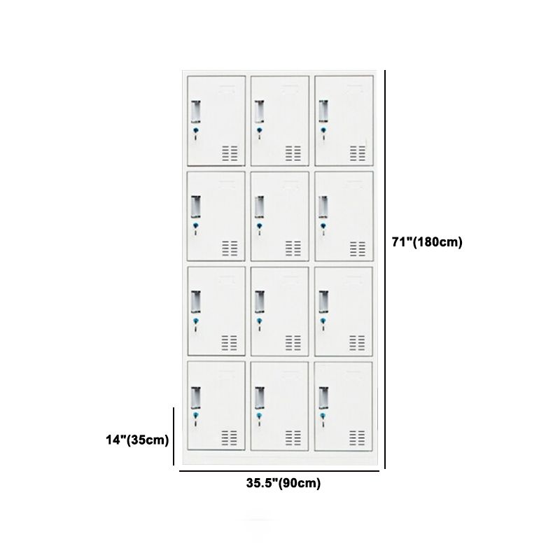Contemporary Style Wardrobe White Metal Wardrobe Closet for Home Clearhalo 'Armoires & Wardrobes' 'armoires_wardrobes' 'Bedroom Furniture' 'furn' 'furn_armoires_wardrobes' 'Furniture' 1200x1200_f8b58761-abd2-4d5b-a24e-753e69344b49