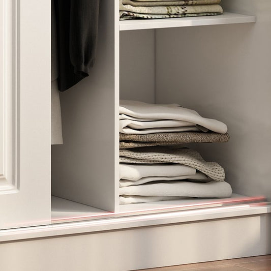 Armario de armario blanco con cajón armario de madera diseñado