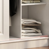 Placard de garde-robe blanc avec tiroir en bois armoire en bois armoire