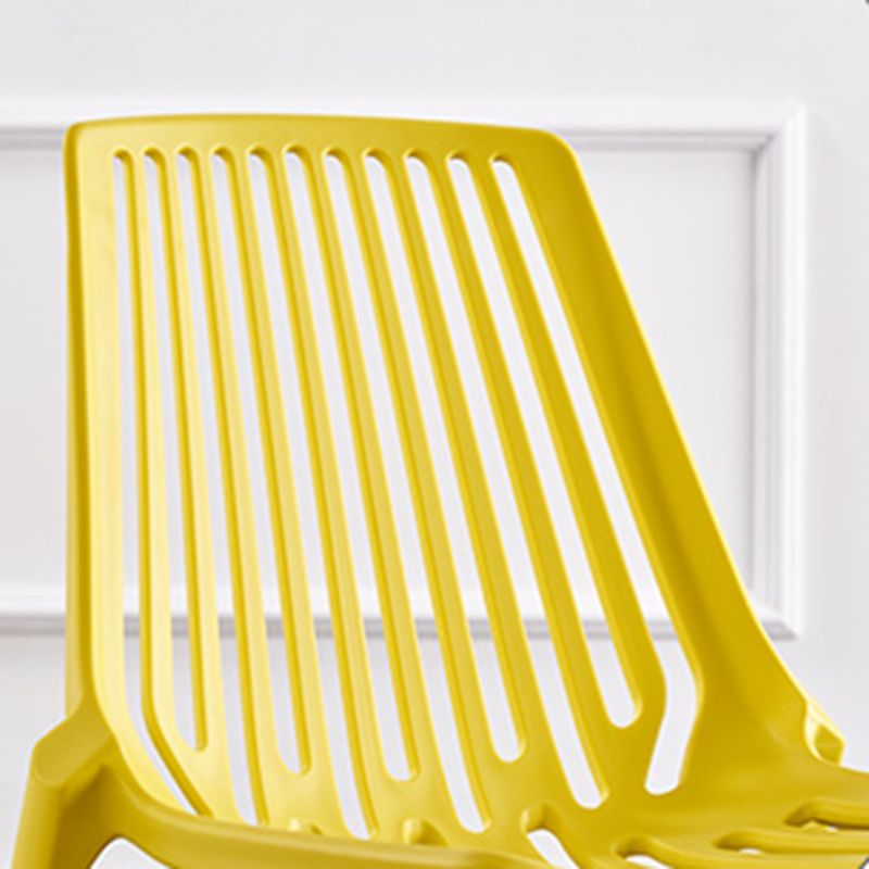 Restaurant Contemporary Plastic Side Chair Matte Finish Slat Back Dining Chair Clearhalo ' kitchen&dining_furn' 'Dining Chairs' 'Dining Tables & Seating' 'dining_chair' 'furn' 'furn_dining_chair' 'Furniture' 'furniture_dining_chair' 'Kitchen & Dining Furniture' 'kitchen' 1200x1200_f8b939bb-f375-4b9d-8980-1b4f06ea465e