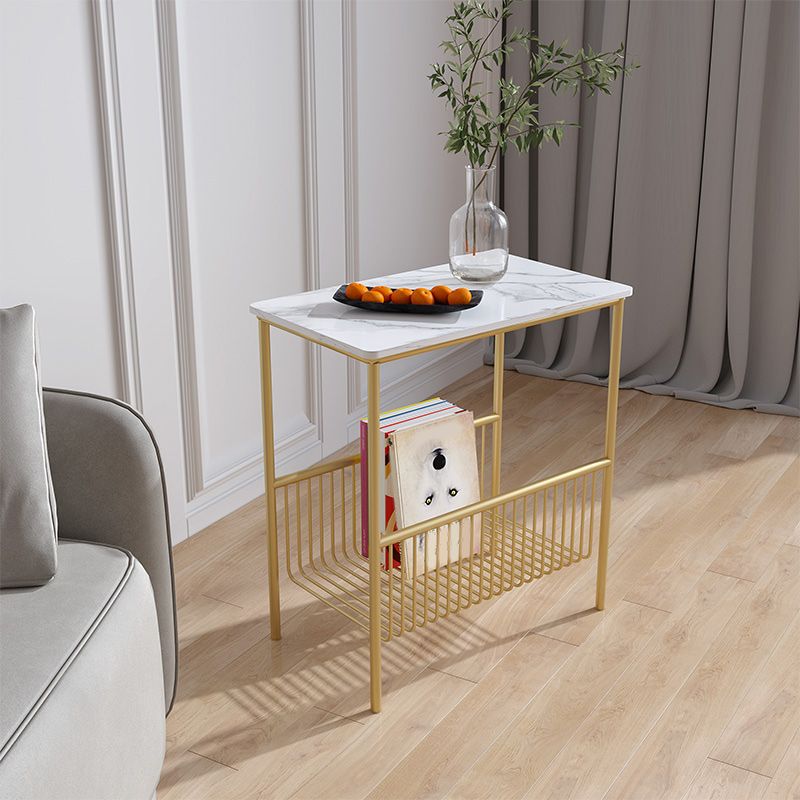 Mid-Century 21.7" Tall 4 Legs End Table Rectangular Side Table Clearhalo 'Coffee & Accent Tables' 'End & Side Tables' 'end_side_tables' 'furn' 'furn_end_side_tables' 'Furniture' 'Living Room Furniture' 1200x1200_f8ba329d-56eb-41f8-a4a5-e4e266987237