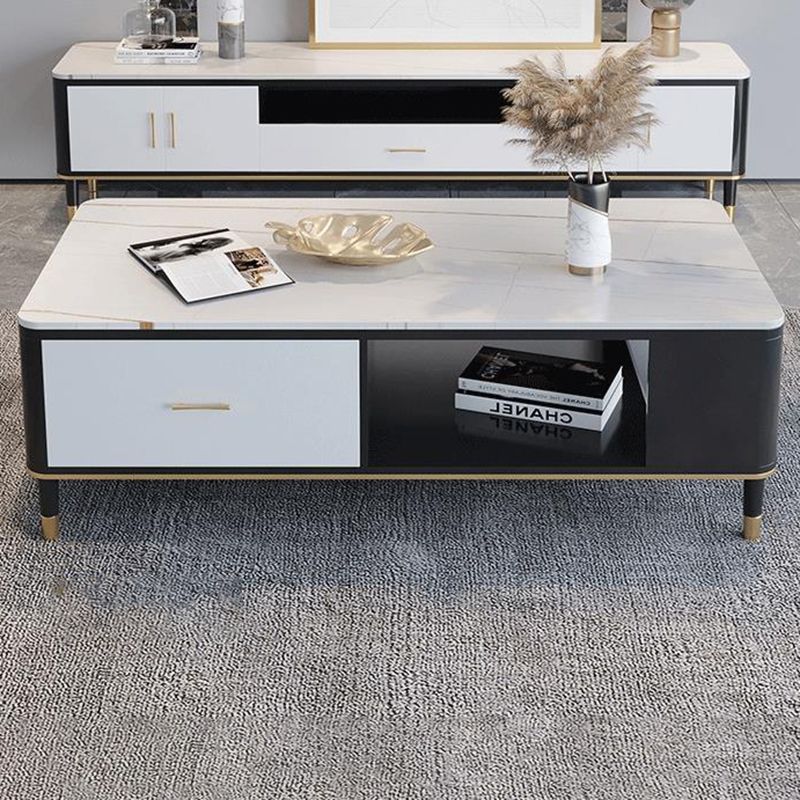 Modern TV Stand Console Open Storage Media Console TV Stand with Drawer Clearhalo 'furn' 'furn_tv_stands_entertainment_centers' 'Furniture' 'Living Room Furniture' 'TV Stands & Entertainment Centers' 'TV Stands & Media Storage Furniture' 'tv_stands_entertainment_centers' 1200x1200_f8baa7f7-d04e-4e88-9264-5c74f456e4de