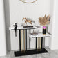 Rectangle Shape Contemporary Console Table Stone Sofa Table in White