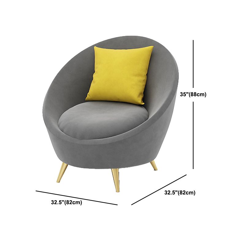 Velvet eigentijdse gebogen bank Standaard armloze bank voor woonkamer