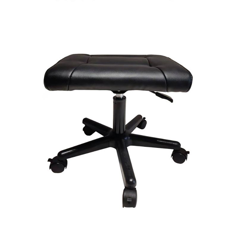 Moderner Schreibtischstuhl Leder -Computerstuhl Armless Office Stuhl in Schwarz