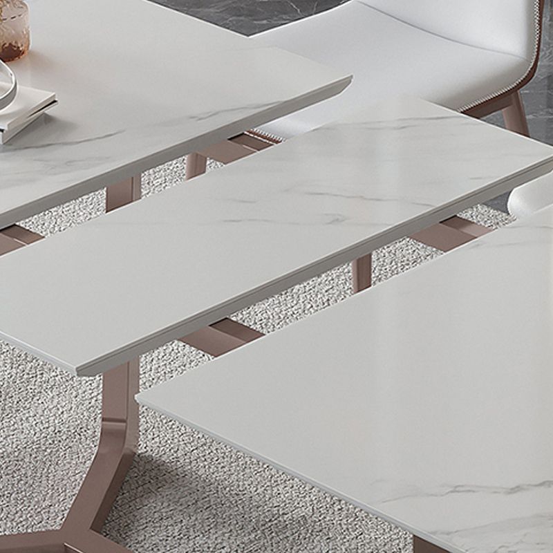 Slate Dining Table Rectangle Modern Dining Table for Dining Room