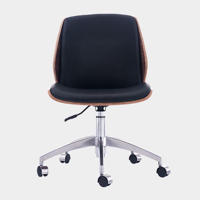 Président de conférence chaise de bureau de tâche moderne en faux cuir avec bras sans bras
