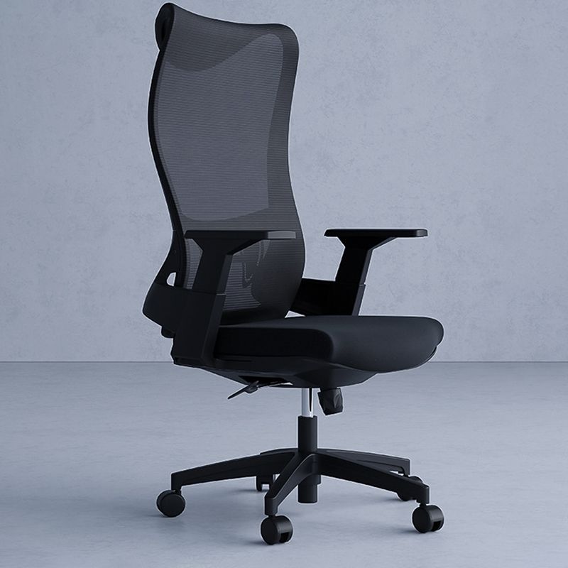 High Back Office Chair Rotatable Black Mesh Desk Chair with Adjustable Arm Clearhalo 'furn' 'furn_office_chair' 'Furniture' 'Office Chairs' 'Office Furniture' 'office_chair' 1200x1200_f8c17f99-b9df-41d3-bc45-ebb4f2a52b3c