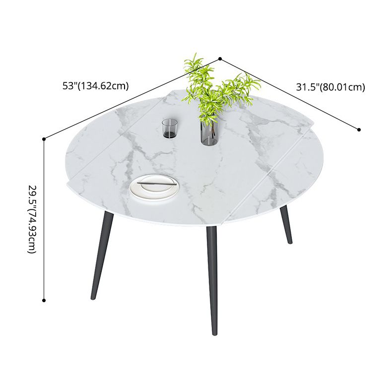 Standard Sintered Stone Top Dining Room Set with 4 Black Metallic Legs for Dining Furniture Clearhalo 'Dining Room Sets' 'Dining Tables & Seating' 'dining_room_set' 'furn' 'furn_dining_room_set' 'Furniture' 'furniture_dining_room_set' 'Kitchen & Dining Furniture' 'kitchen&dining_furn' 'kitchen' 1200x1200_f8c2d0a1-0126-4bcd-8f9d-19fde8a917c6