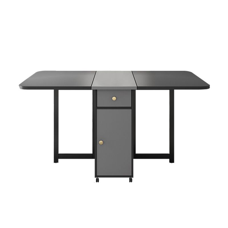 Mid-Century Modern Dining Room Table Drop-Leaf Table with Ash Solid Wood Base,59"L x 29.1"H Clearhalo ' dining_table' 'Dining Tables & Seating' 'Dining Tables' 'furn' 'furn_dining_table' 'Furniture' 'furniture_dining_table' 'Kitchen & Dining Furniture' 'kitchen&dining_furn' 'kitchen' 'kitchen_dining_table' 1200x1200_f8c34ab3-ac4f-42c5-8512-442d1755b5d7