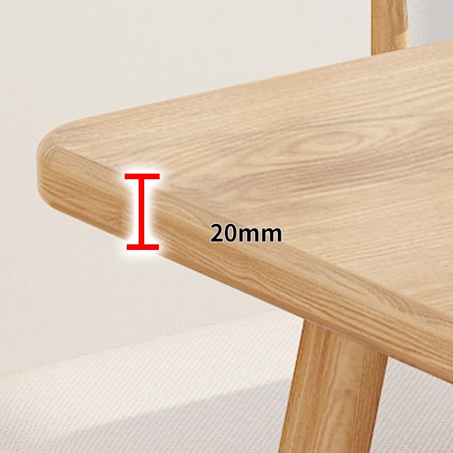 Mesa de comedor rectangular mesa de comedor de base de caballete en nogal y natural