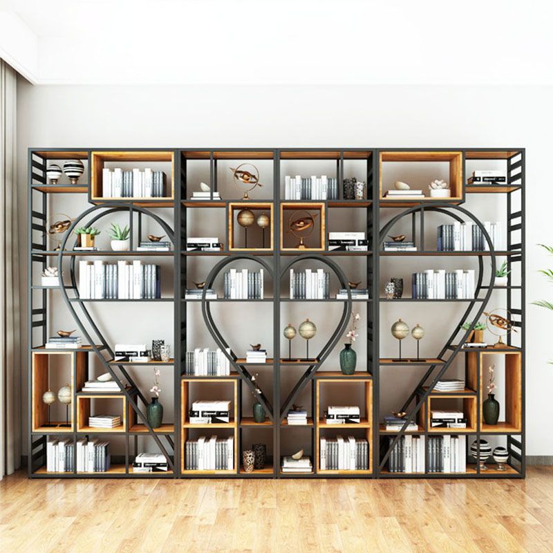 79"H Bookcase Open Back Industrial Style Bookshelf for Study Room Home Office Clearhalo 'Bookcases' 'furn' 'furn_bookcases' 'Furniture' 'furniture_bookcases' 'Office Furniture' 1200x1200_f8c3b618-33ba-45f3-878c-d5638784f3d4