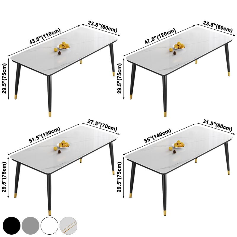 Contemporary style Rectangle Dining Table Stone Furniture for Dining Room Clearhalo ' dining_table' 'Dining Tables & Seating' 'Dining Tables' 'furn' 'furn_dining_table' 'Furniture' 'furniture_dining_table' 'Kitchen & Dining Furniture' 'kitchen&dining_furn' 'kitchen' 'kitchen_dining_table' 1200x1200_f8c440f0-9695-404f-a19e-57cf3eee9204