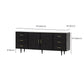 Tavolo da buffet Glam in legno massello nero Tavolo da buffet Glam con 6 cassetti e 2 ante